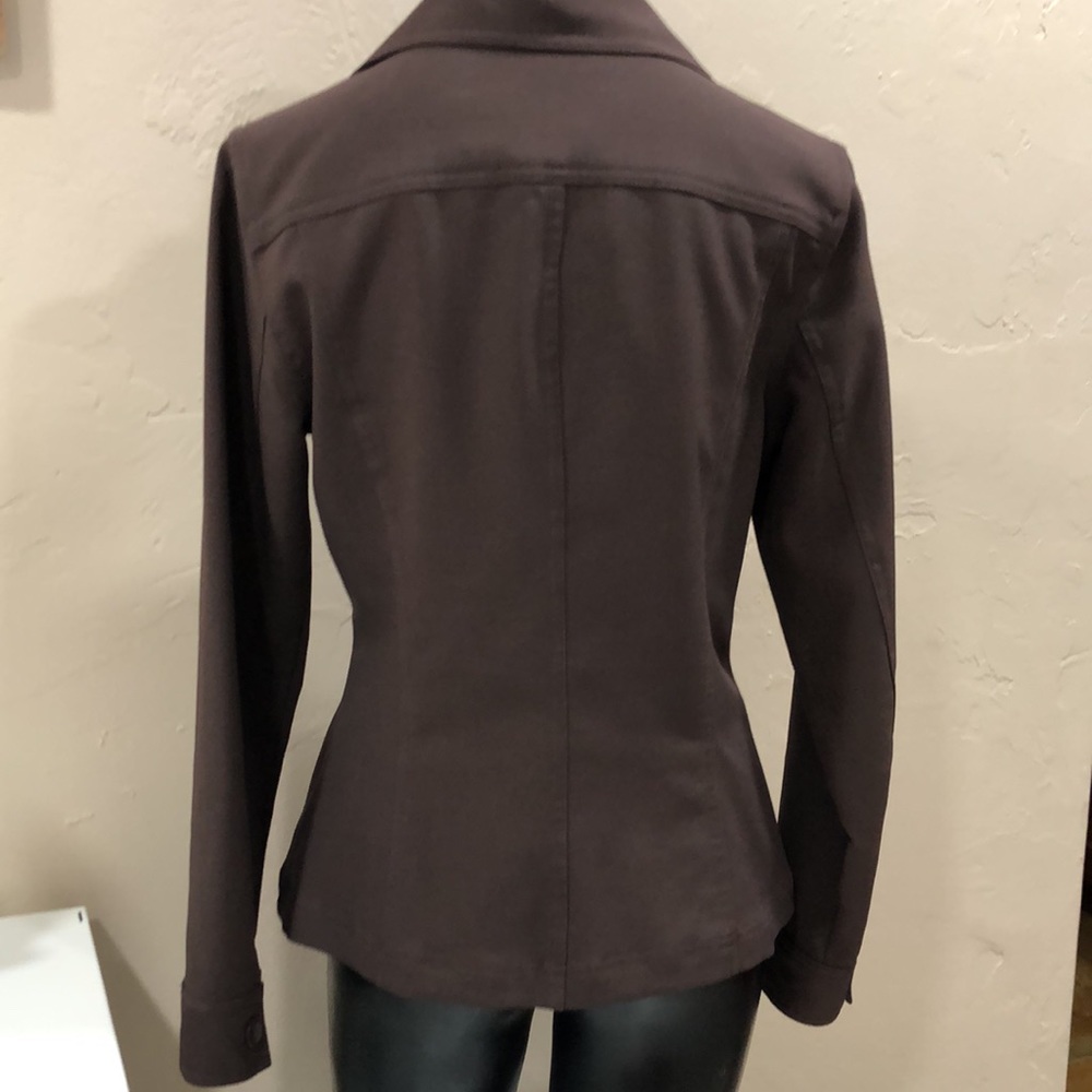 GUESS Jacket woman’s small brown button down form fitting blazer - Picture 4 of 6